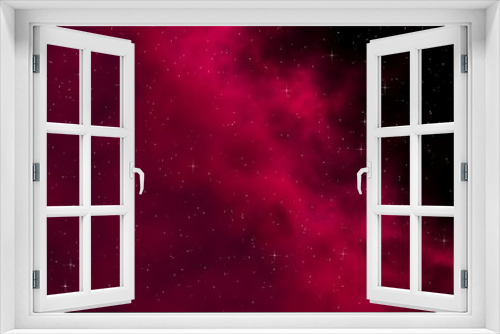 Fototapeta Naklejka Na Ścianę Okno 3D - Colorful and beautiful space background. Outer space. Starry outer space texture. Templates, red background. 3D illustration