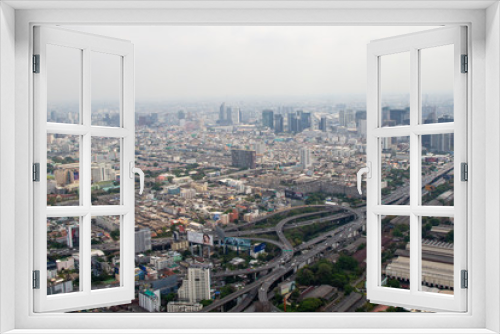 Fototapeta Naklejka Na Ścianę Okno 3D - aerial view of bangkok city