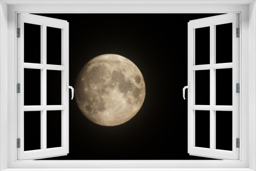 Fototapeta Naklejka Na Ścianę Okno 3D - Half Moon Background being Earth's only permanent natural satellite