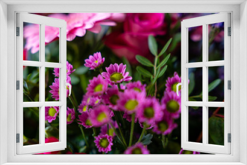 Fototapeta Naklejka Na Ścianę Okno 3D - bouquet of pink flowers