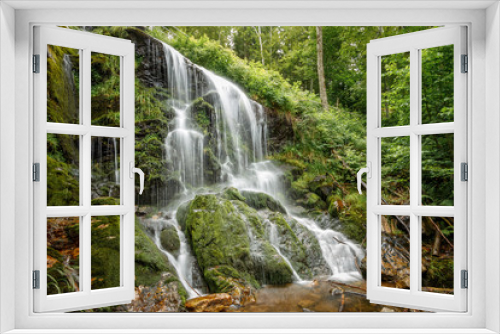 Fototapeta Naklejka Na Ścianę Okno 3D - Fahler Wasserfall