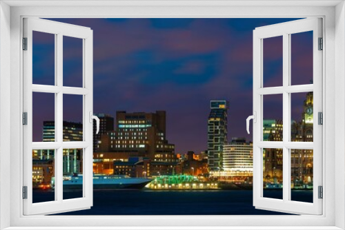 Fototapeta Naklejka Na Ścianę Okno 3D - Liverpool skyline night