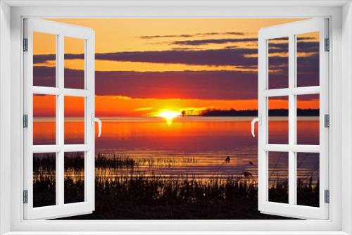 Fototapeta Naklejka Na Ścianę Okno 3D - Lake at Sunset