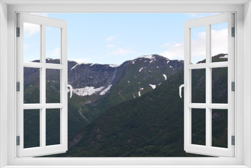 Fototapeta Naklejka Na Ścianę Okno 3D - View of a mountain in norway