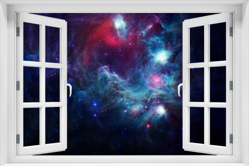 Fototapeta Naklejka Na Ścianę Okno 3D - Beautiful colored nebula in space. Elements of this image furnished by NASA were.