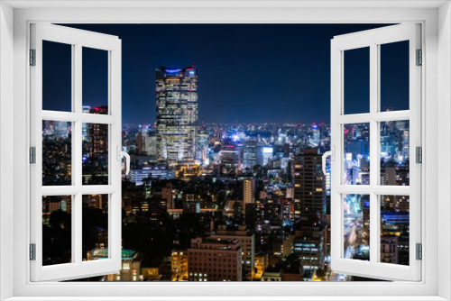 Fototapeta Naklejka Na Ścianę Okno 3D - 東京 夜景 東京タワーから