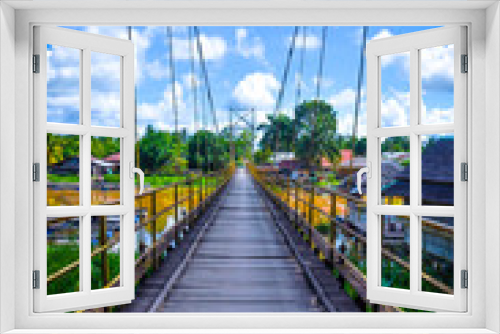 Fototapeta Naklejka Na Ścianę Okno 3D - Yellow Bridge