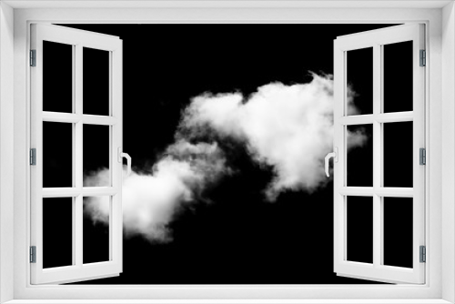 Fototapeta Naklejka Na Ścianę Okno 3D - white cloud on black background. Dark tone.