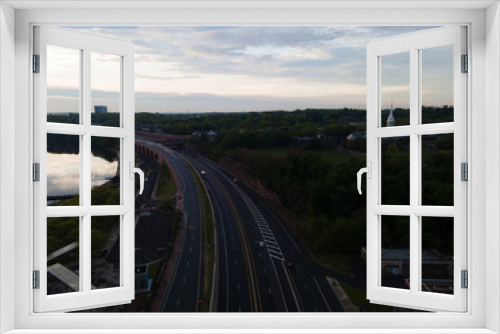 Fototapeta Naklejka Na Ścianę Okno 3D - Aerial Sunrise in New Brunswick New Jersey