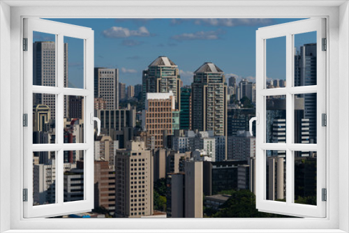 Fototapeta Naklejka Na Ścianę Okno 3D - Panoramic view of the city of Sao Paulo, Brazil, South America. 