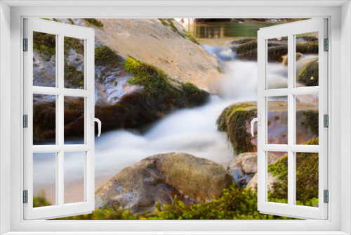 Fototapeta Naklejka Na Ścianę Okno 3D - rio efecto sedoso, asturias, españa