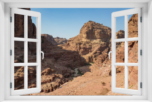 Fototapeta Naklejka Na Ścianę Okno 3D - panorama a Petra, Giordania