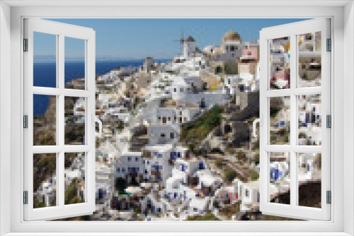 Fototapeta Naklejka Na Ścianę Okno 3D - Oia sur l'île de Santorin