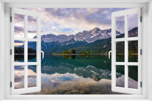 Fototapeta Naklejka Na Ścianę Okno 3D - Zugspitze bei Sonnenaufgang