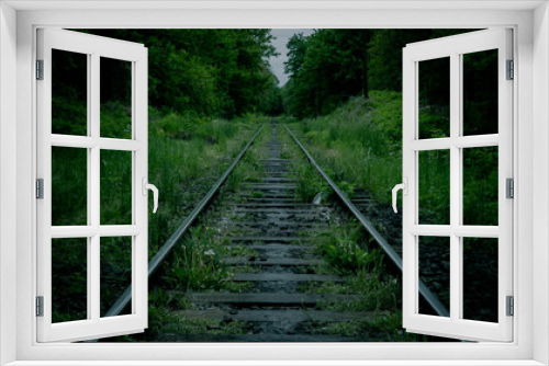 Fototapeta Naklejka Na Ścianę Okno 3D - Railway