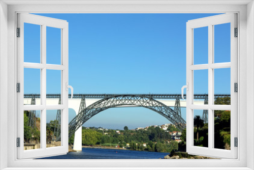 Fototapeta Naklejka Na Ścianę Okno 3D - Two bridges on Douro River.