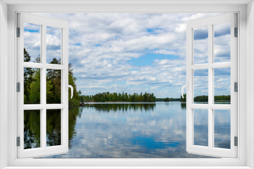 Fototapeta Naklejka Na Ścianę Okno 3D - lake and sky