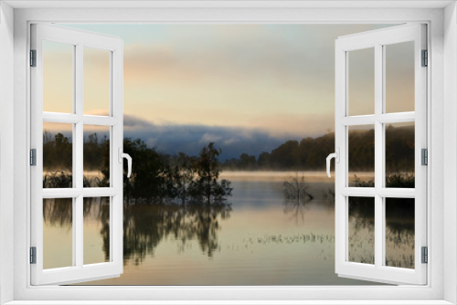 Fototapeta Naklejka Na Ścianę Okno 3D - Sunrise Reflection on the River Murray