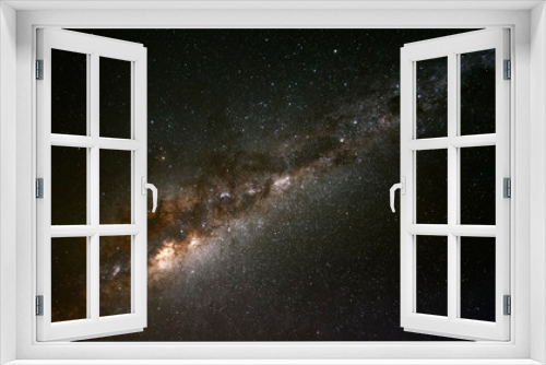 Fototapeta Naklejka Na Ścianę Okno 3D - Milky way core in landscape