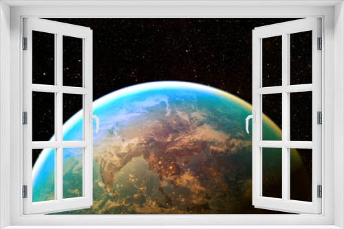 Fototapeta Naklejka Na Ścianę Okno 3D - 3D illustration of an space planet universe