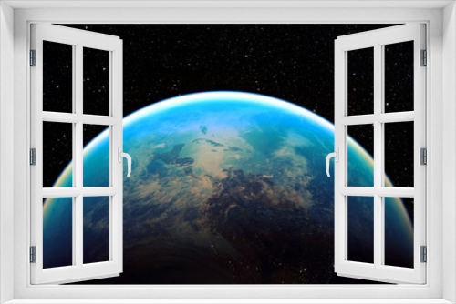 Fototapeta Naklejka Na Ścianę Okno 3D - 3D illustration of an space planet universe