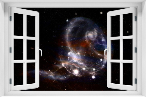 Fototapeta Naklejka Na Ścianę Okno 3D - Spiral galaxy in deep space. Elements of this image furnished by NASA.