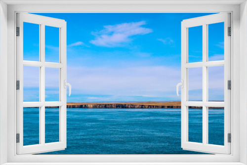 Fototapeta Naklejka Na Ścianę Okno 3D - Breath taking View to the Blue Water on the Ferry  Boat to Terra Del Fuego, Chile