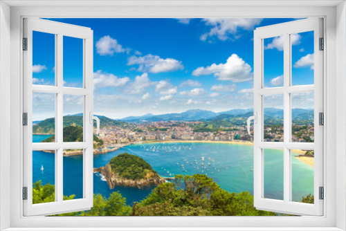 Fototapeta Naklejka Na Ścianę Okno 3D - Panoramic view of San Sebastian
