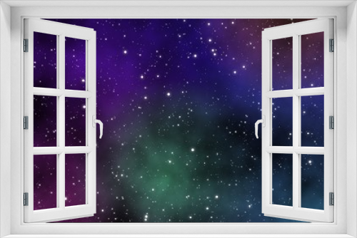 Fototapeta Naklejka Na Ścianę Okno 3D - Space scape of beautiful galaxy illustration design background