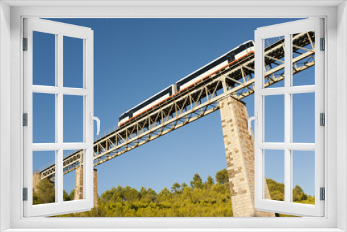 Fototapeta Naklejka Na Ścianę Okno 3D - Railway bridge