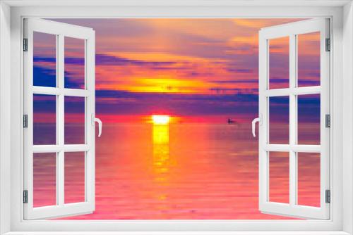 Fototapeta Naklejka Na Ścianę Okno 3D - Background Paradise Sunset
