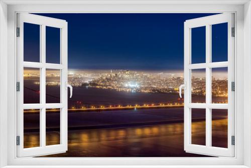 Fototapeta Naklejka Na Ścianę Okno 3D - San Francisco Golden Gate bridge by night
