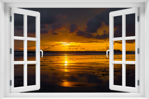 Fototapeta Naklejka Na Ścianę Okno 3D - Sunset near the sea, great view, quiet atmosphere