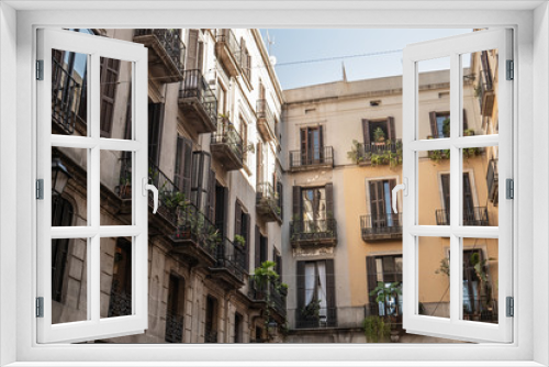 Fototapeta Naklejka Na Ścianę Okno 3D - barrio gotico barcelona