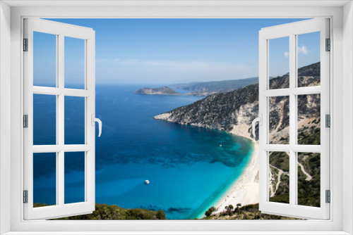 Fototapeta Naklejka Na Ścianę Okno 3D - Myrtos beach on Cephalonia island, Greece