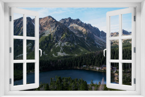 Fototapeta Naklejka Na Ścianę Okno 3D - Lake in the mountains