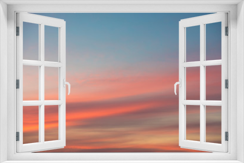 Fototapeta Naklejka Na Ścianę Okno 3D - Pink, red and blue sky sunset