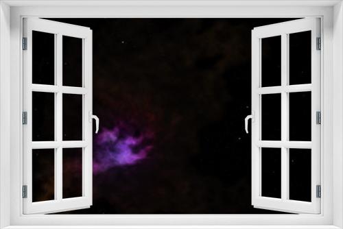 Fototapeta Naklejka Na Ścianę Okno 3D - Distant flickering star array and cold cosmic nebula.