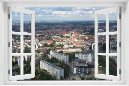 the panorama of Wroclaw Poland.