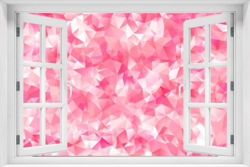 Fototapeta Naklejka Na Ścianę Okno 3D - キラキラしたピンクのキュビズム背景