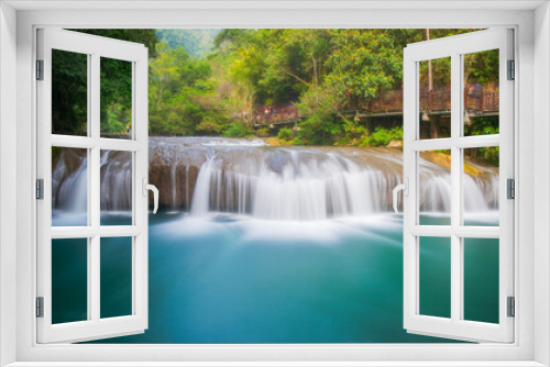 Fototapeta Naklejka Na Ścianę Okno 3D - Waterfall in Xiaoqikong Scenic Area, Libo County, Southeast Guizhou, China