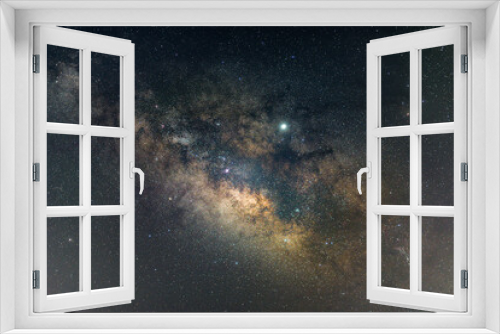 Fototapeta Naklejka Na Ścianę Okno 3D - Hong Kong Star trail Milky Way Night view scene