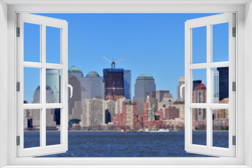 Fototapeta Naklejka Na Ścianę Okno 3D - New York City Manhattan downtown panorama