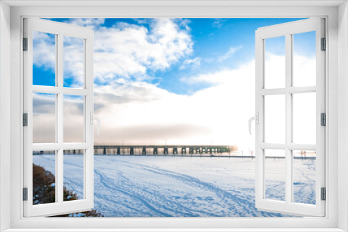 Fototapeta Naklejka Na Ścianę Okno 3D - Tay Rail Bridge in winter