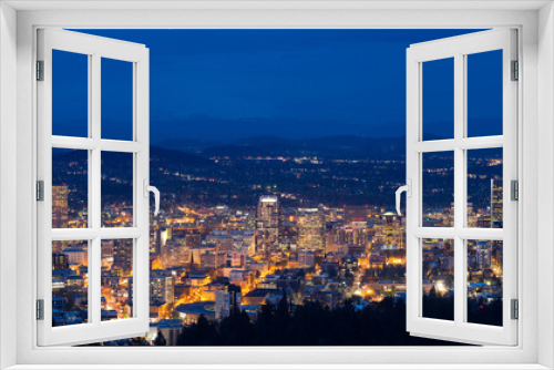 Fototapeta Naklejka Na Ścianę Okno 3D - Downtown City of Portland Oregon