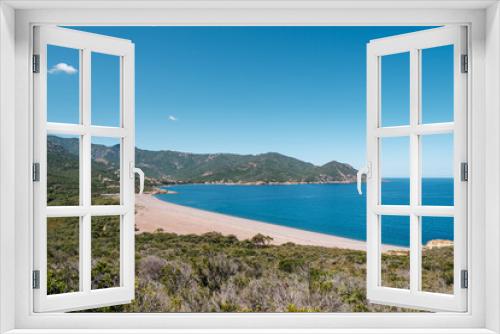 Fototapeta Naklejka Na Ścianę Okno 3D - Deserted beach at Galeria in Corsica