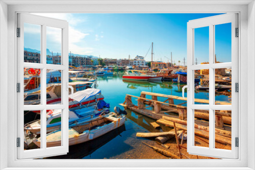 Fototapeta Naklejka Na Ścianę Okno 3D - Kyrenia (Girne) old harbour on the northern coast of Cyprus.
