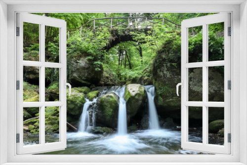 Fototapeta Naklejka Na Ścianę Okno 3D - Schiessentumpel Waterfall in Luxembourg