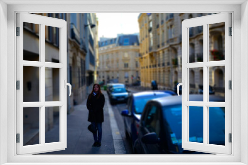Fototapeta Naklejka Na Ścianę Okno 3D - The streets of Paris. Beautiful buildings. City panorama
