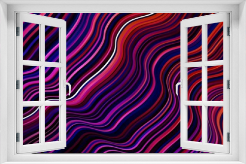 Dark Multicolor vector background with bent lines. Illustration in abstract style with gradient curved.  Template for cellphones.